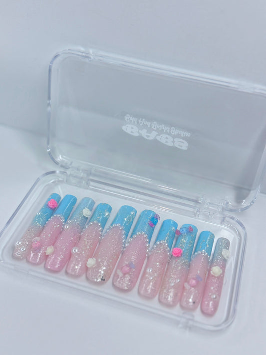 THE IT GURL! EXTRA Long square reusable press on nails 